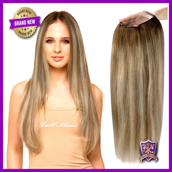 Human Hair U Part Wig 16 Inch Clip In With Combs Adjustable Straps